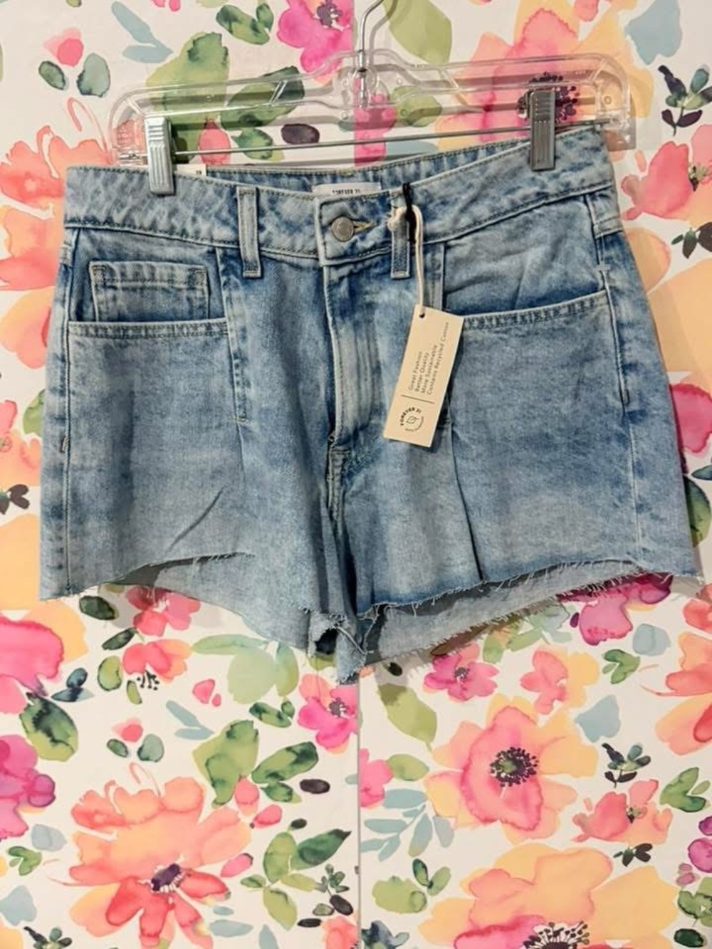 Forever 21 Light Blue Denim Cutoff Shorts
